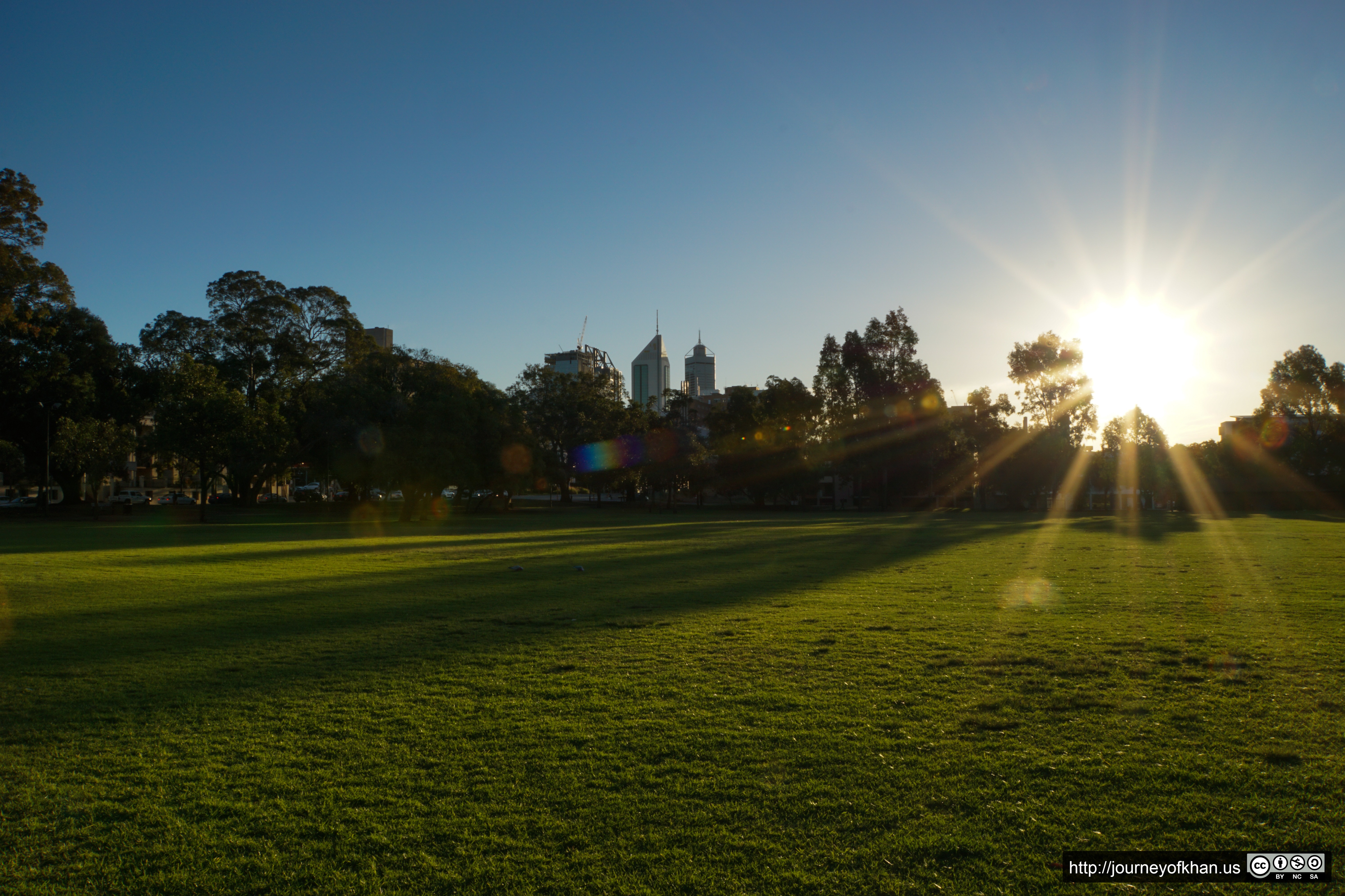 Sunset in Wellington Square (High Resolution)