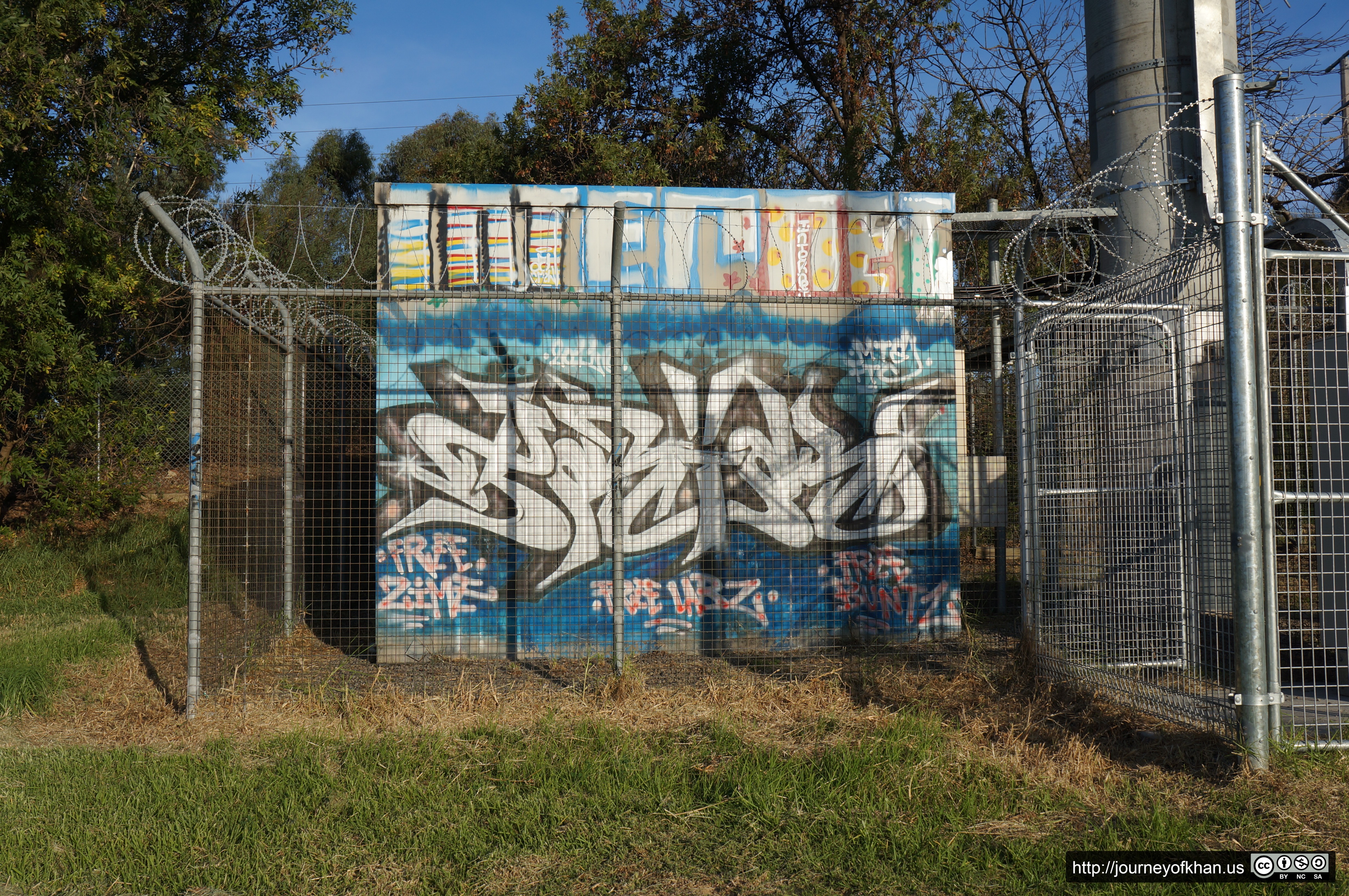 Cellphone Tower Graffiti in Royal Park (High Resolution)