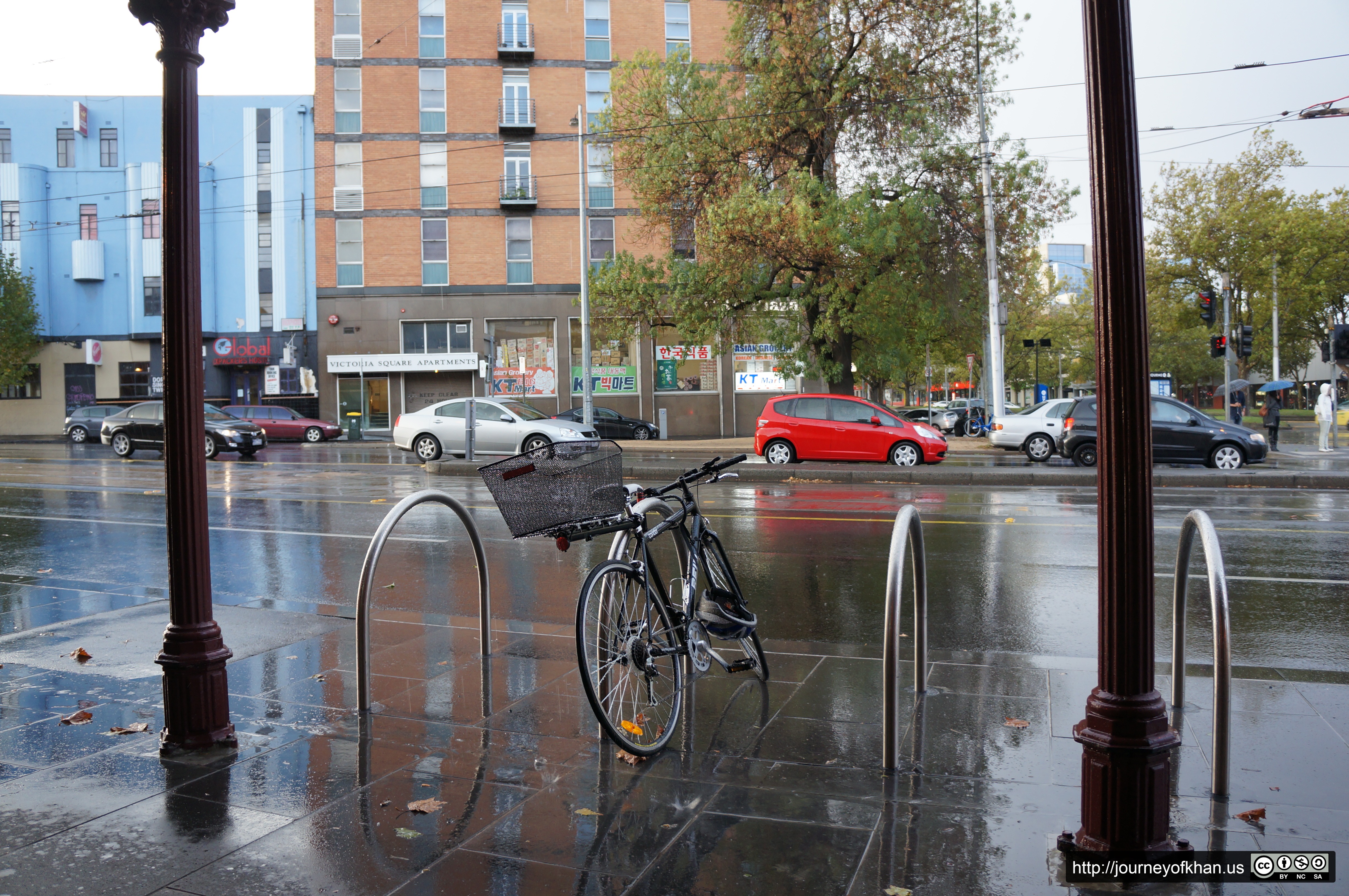 Cycle in the Rain (High Resolution)