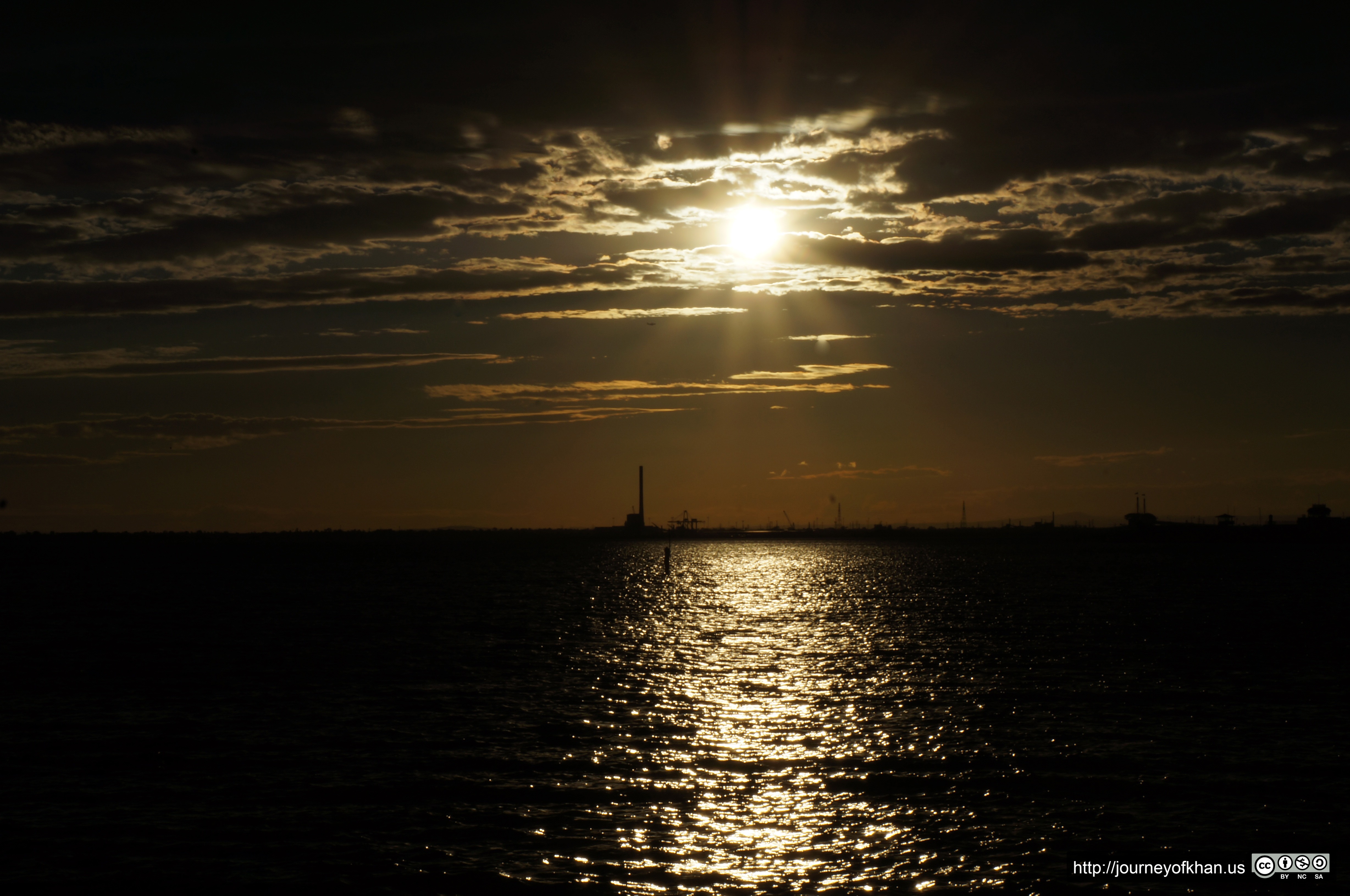 Sunset over the Docks of Melbourne (High Resolution)