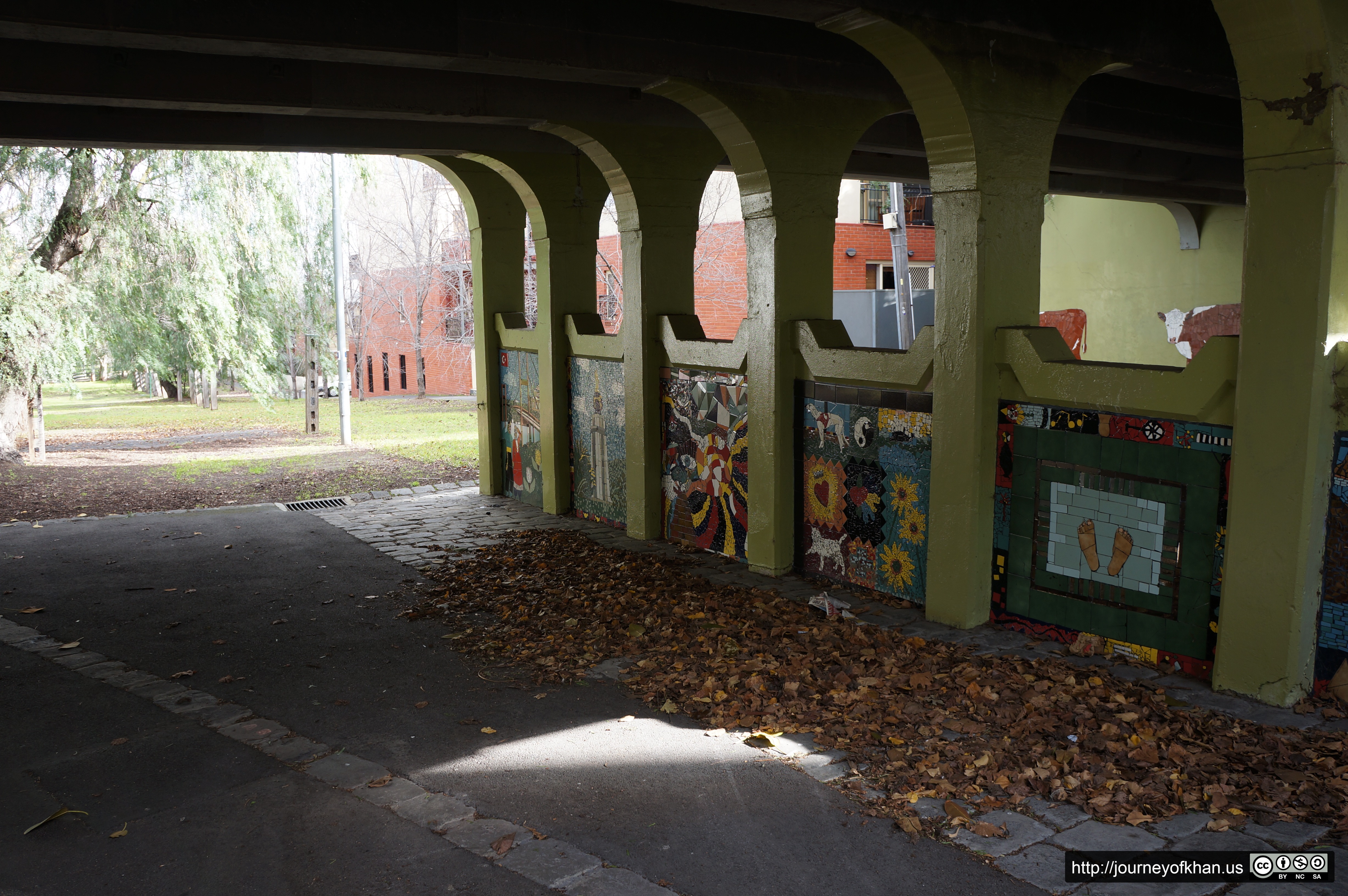 Leaves and Tiles (High Resolution)