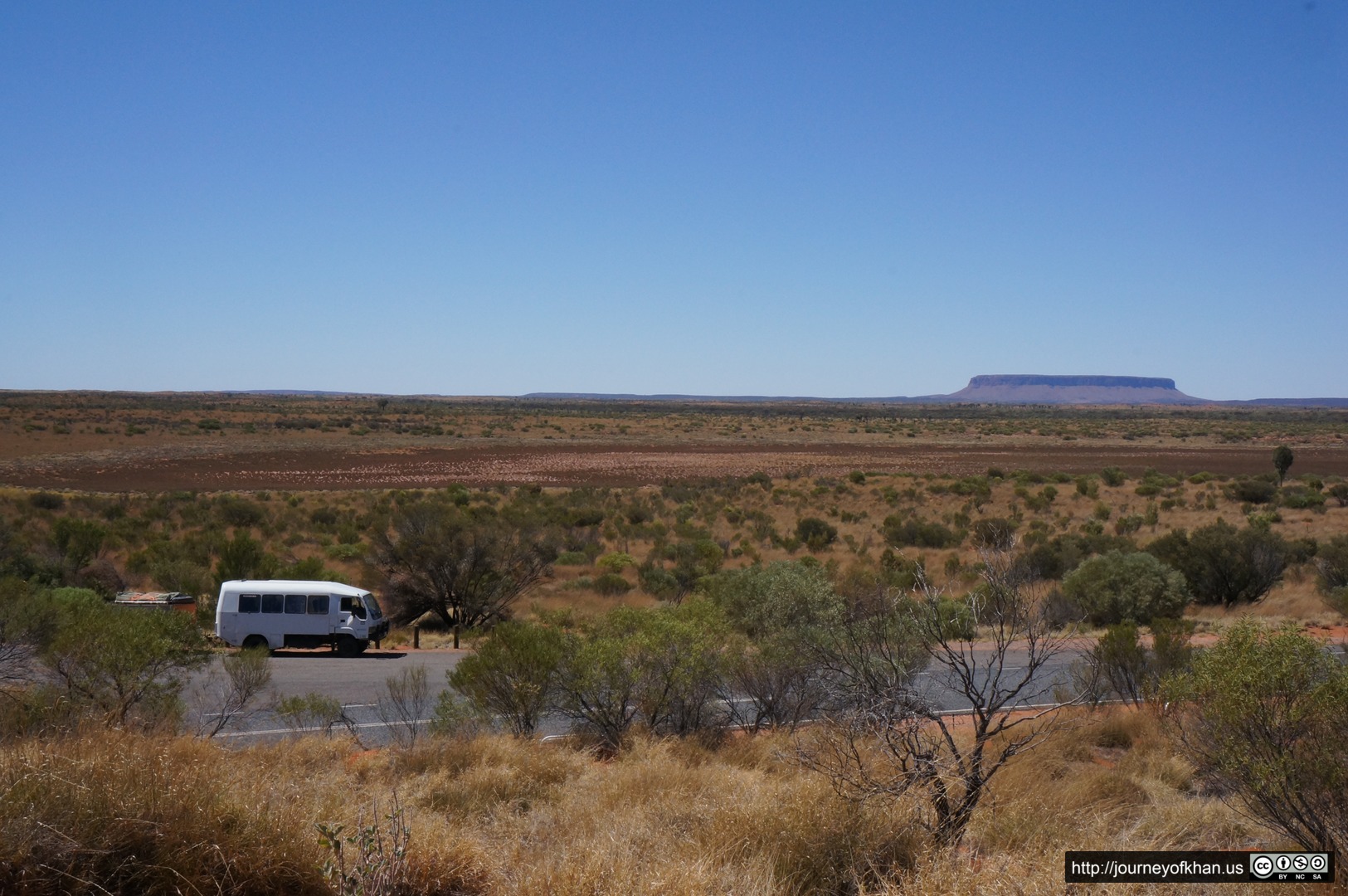 Mt Connor with a Van in Front