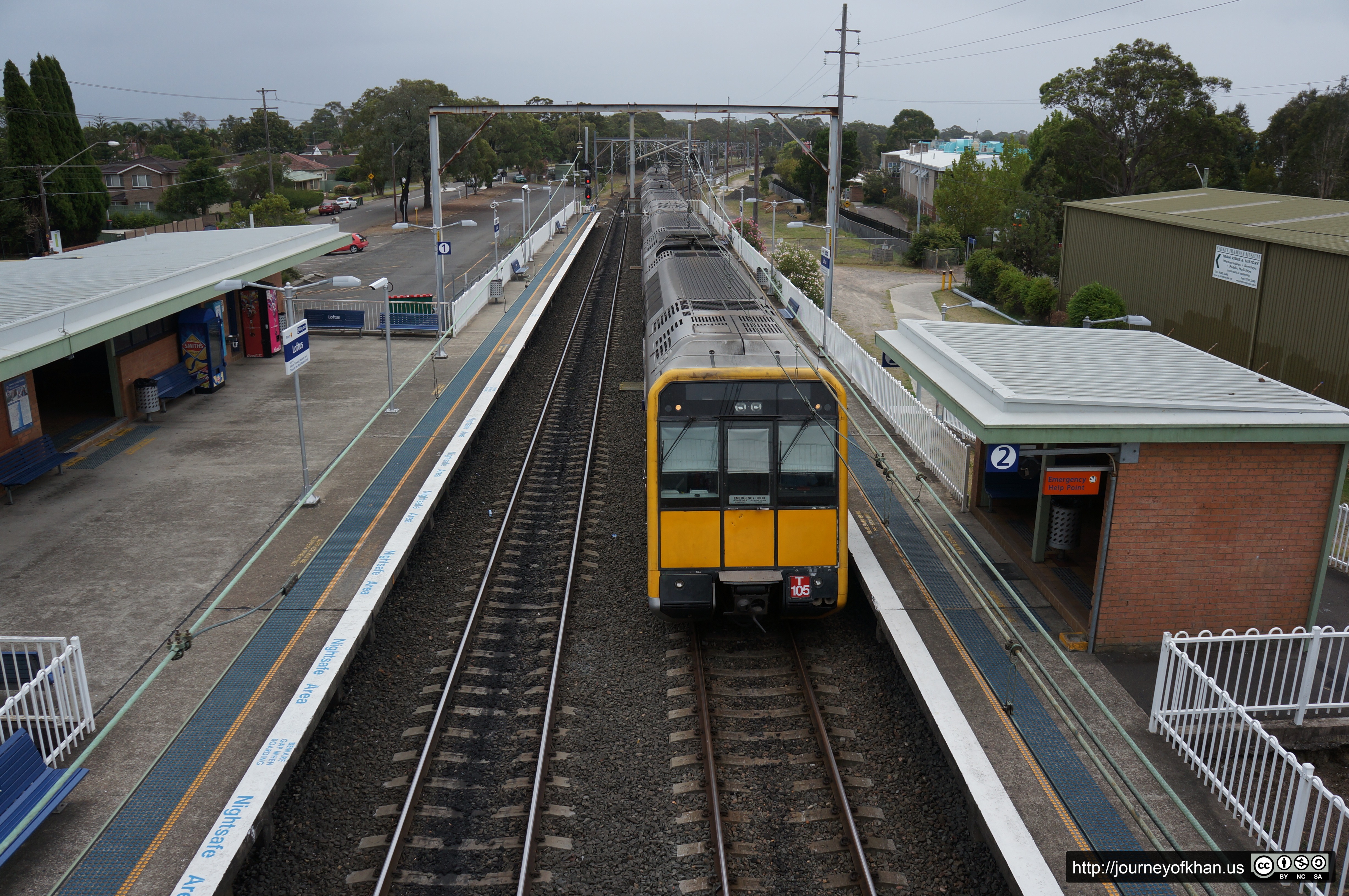 Train Arriving at Loftus Station (High Resolution)