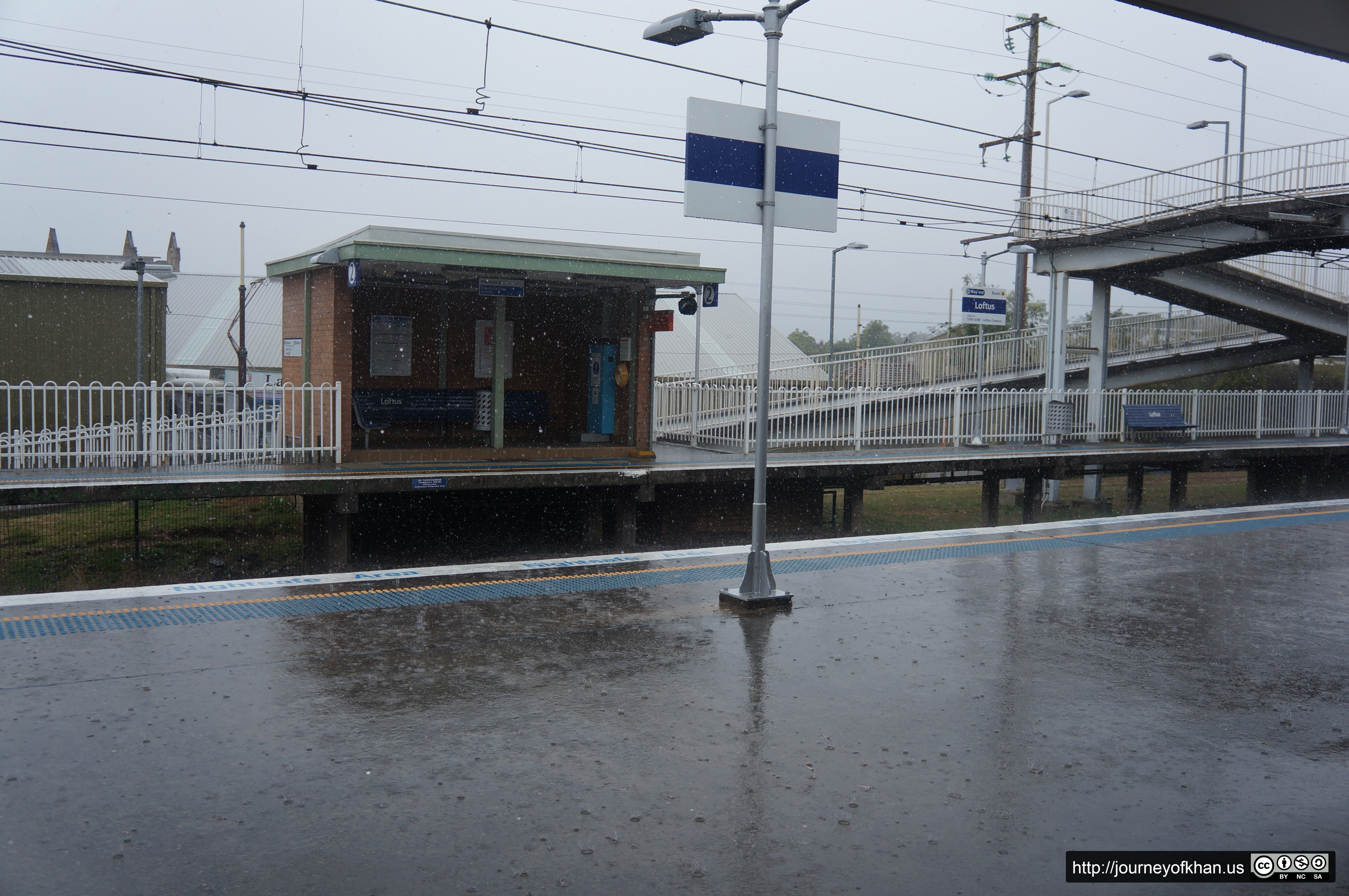 Loftus Station in the Rain (High Resolution)