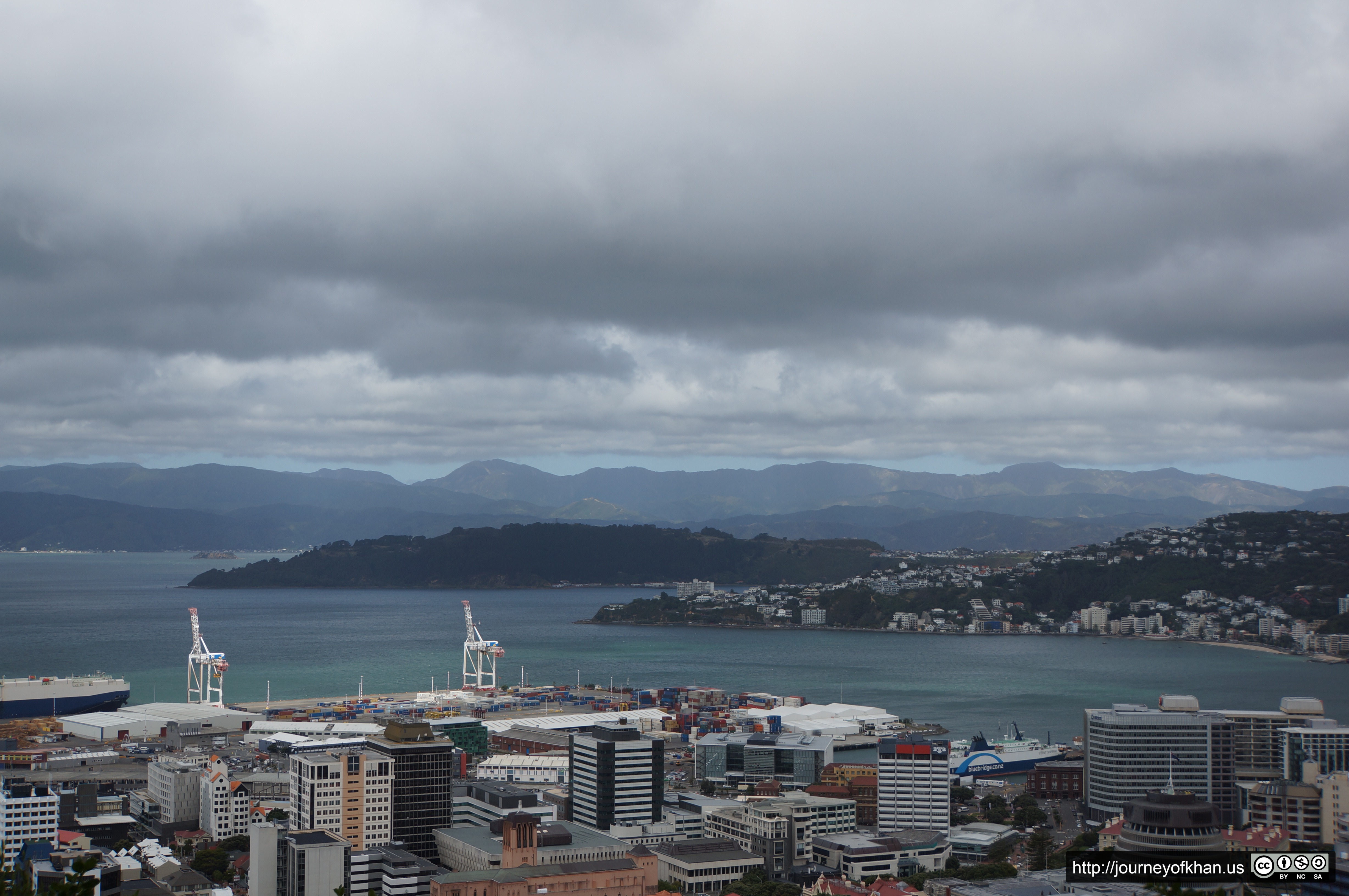 Port of Wellington from Town Belt Park (High Resolution)