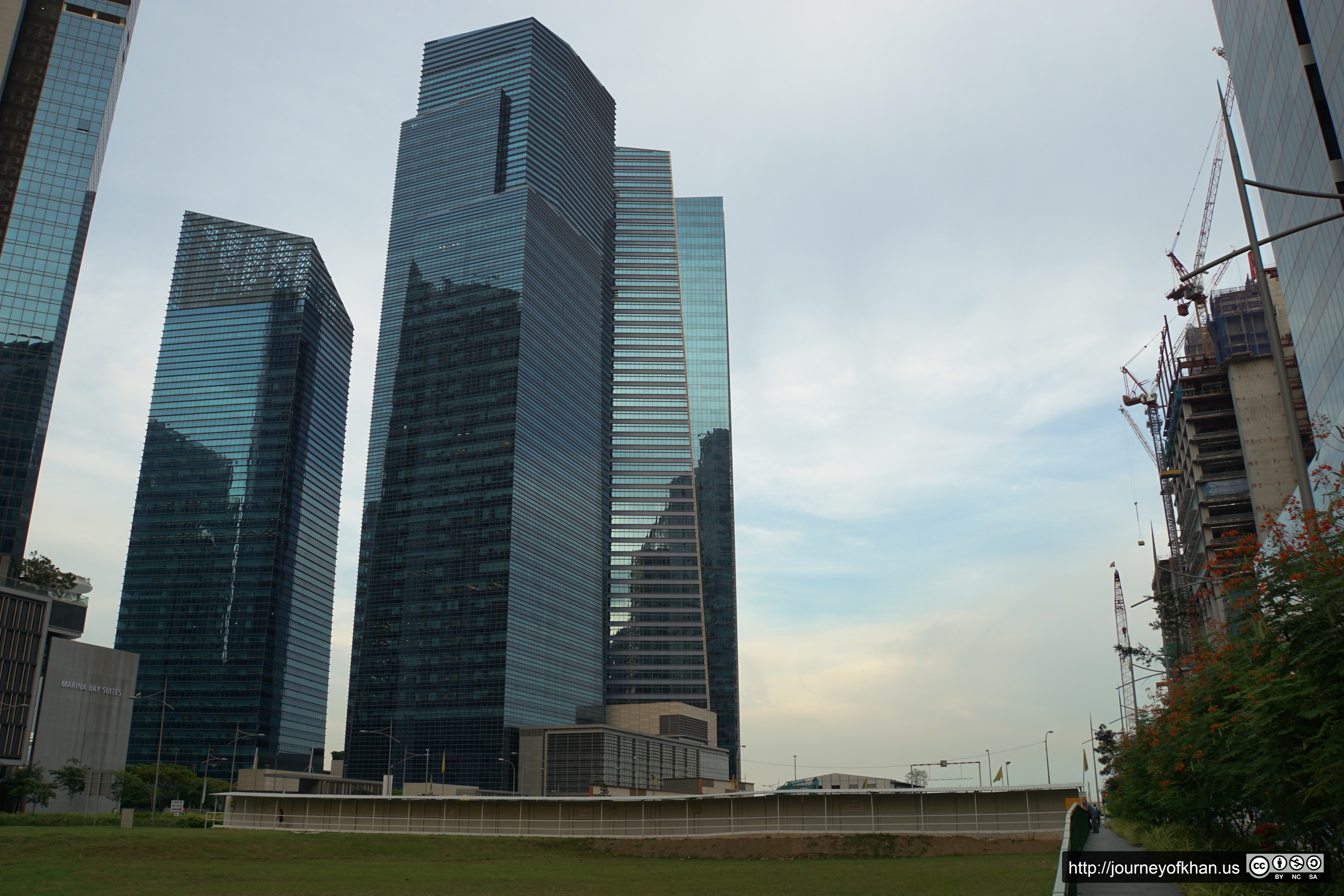 A Park and Blue Towers (High Resolution)