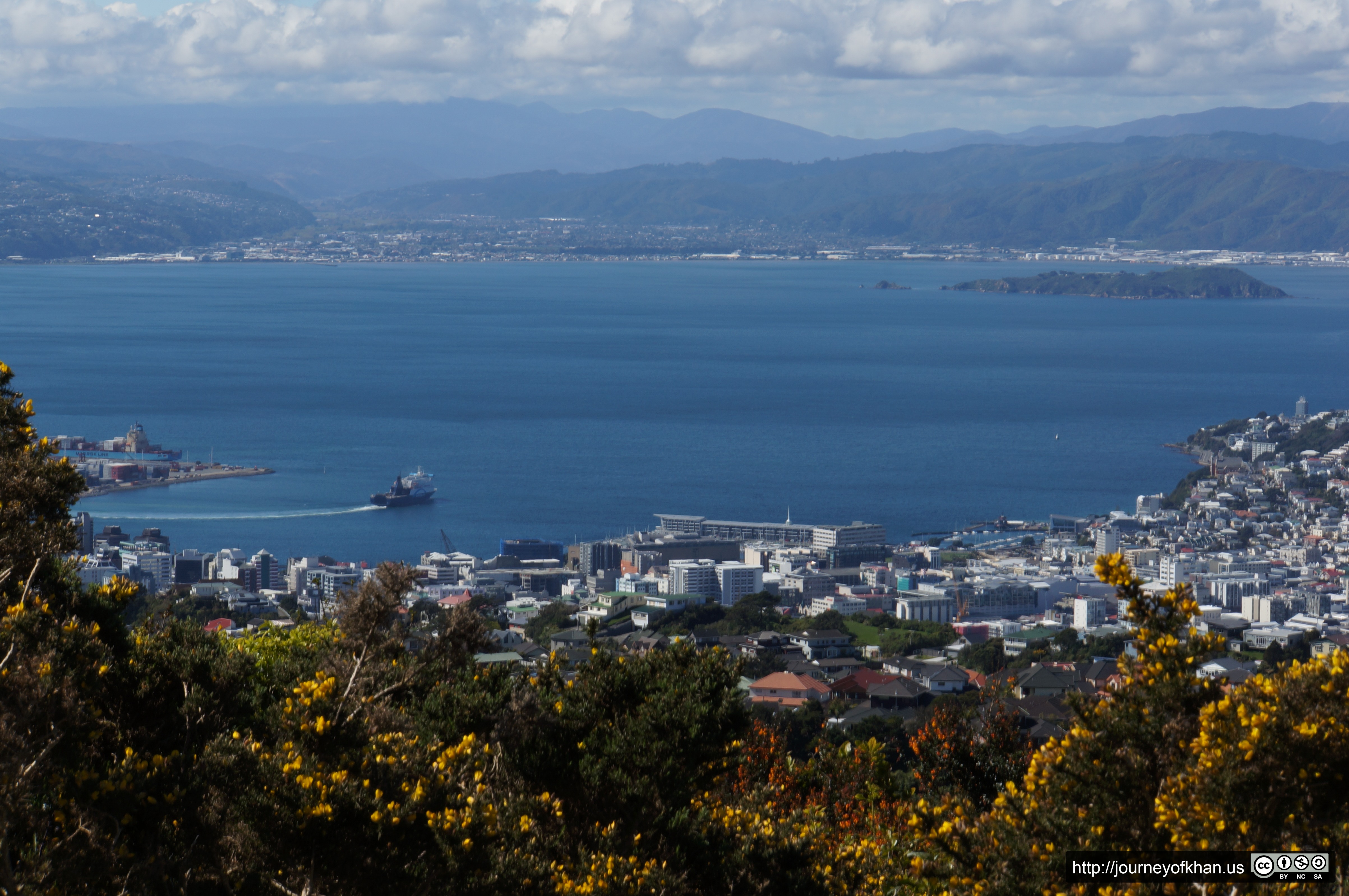 Wellington Harbour from the Turbine (High Resolution)