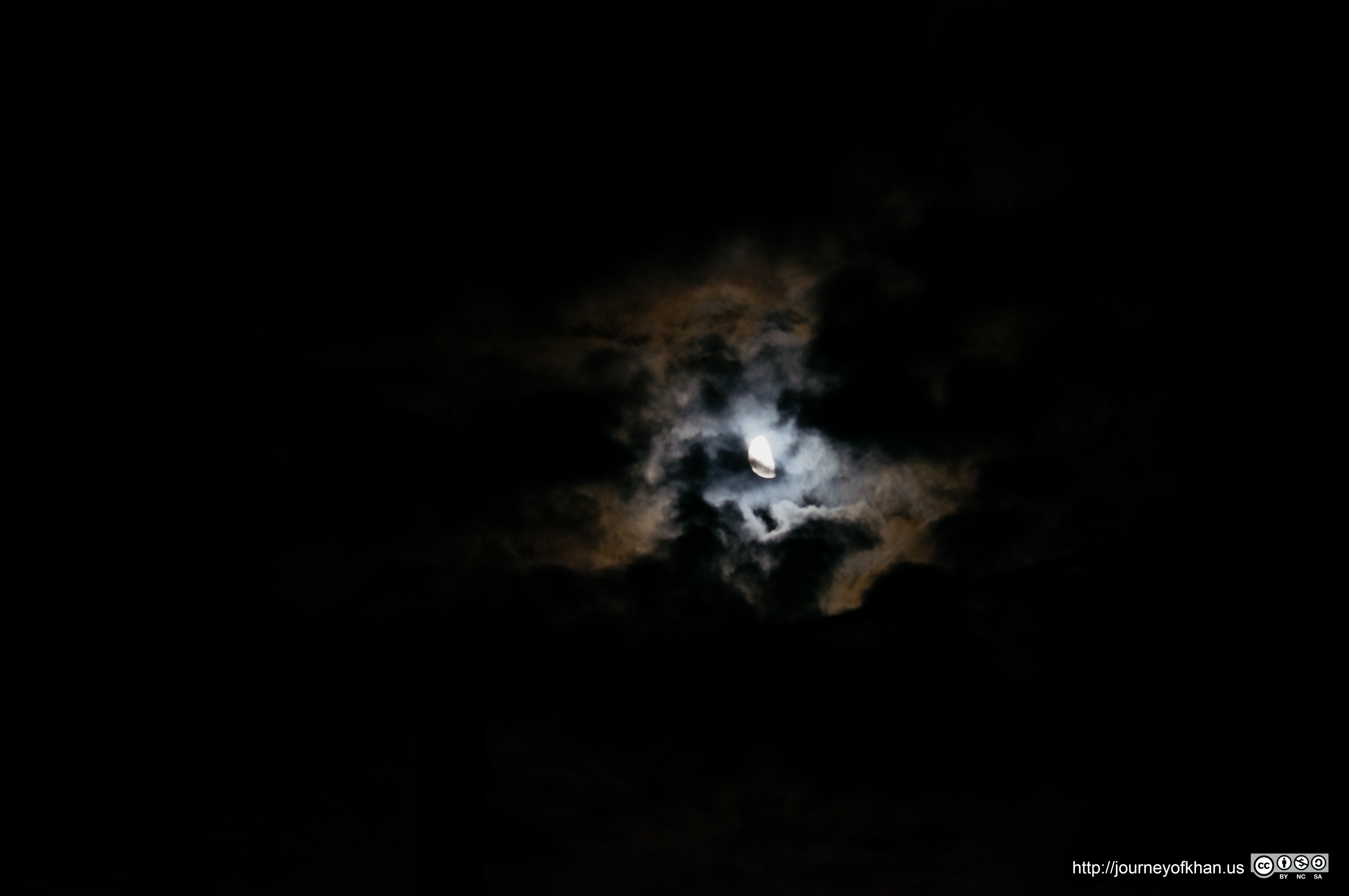 Moon and Clouds (High Resolution)