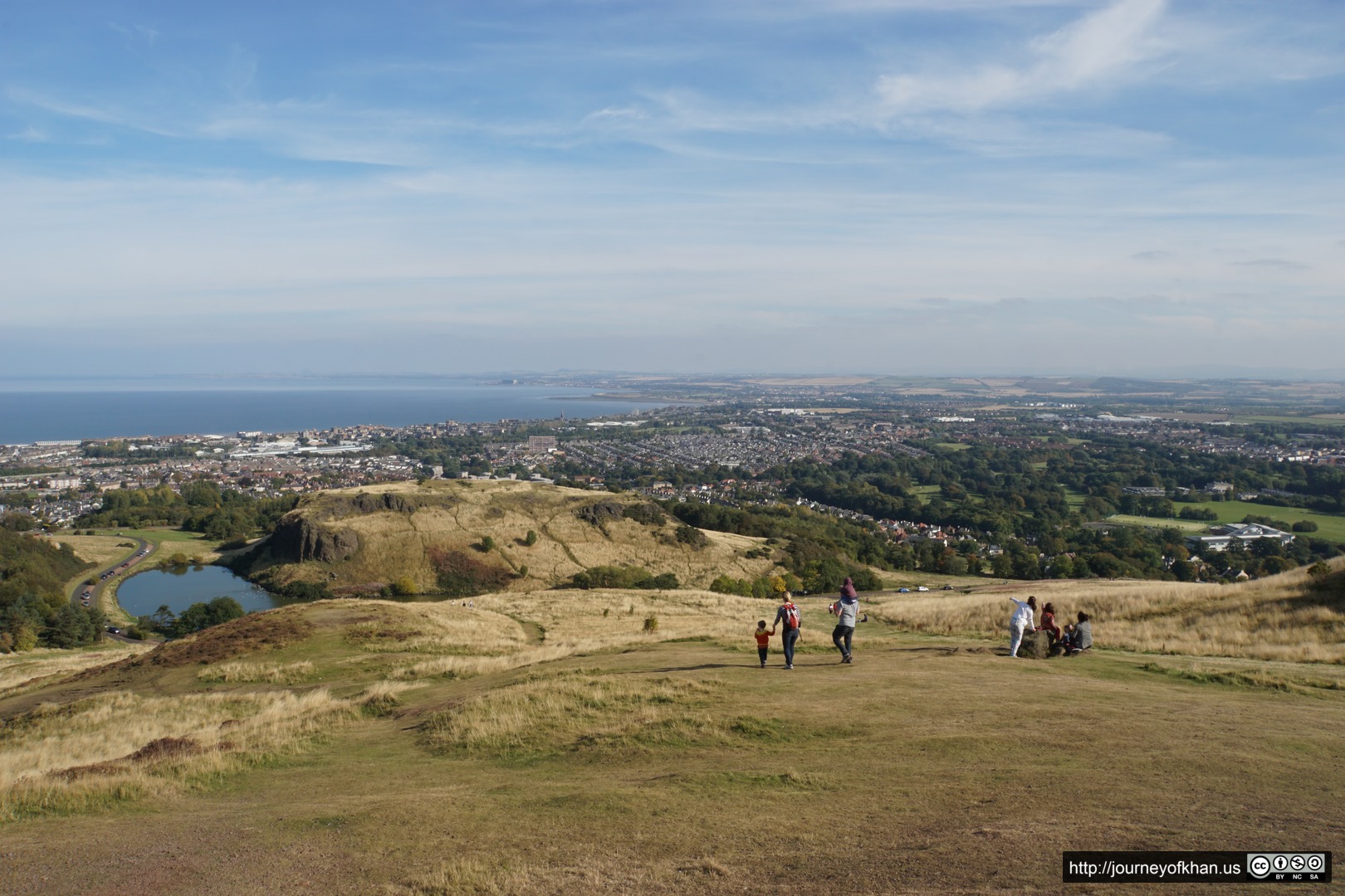 Walking down from Holyrood Park