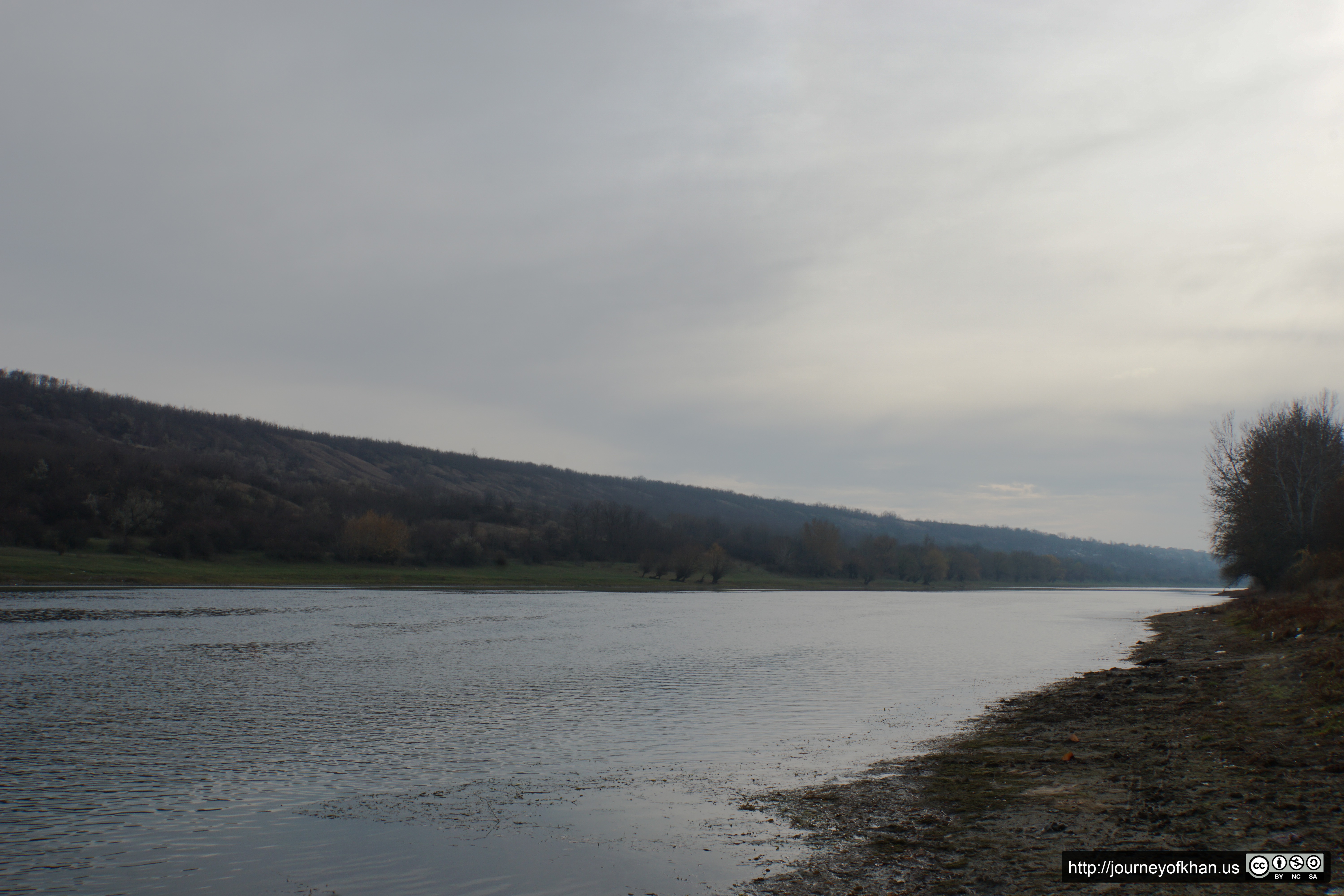 Banks of the Nistru River in Winter (High Resolution)